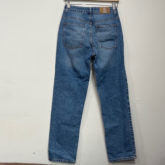 Free People We The Free The Pacifica  High Rise Straight Leg Light wash Jeans 26 - Picture 12 of 14